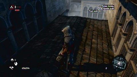 Unosi się nad dachem przejścia między budynkami - Imperial District (11-22) | Fragmenty Danych Animusa AC Revelations - Assassins Creed: Revelations - poradnik do gry