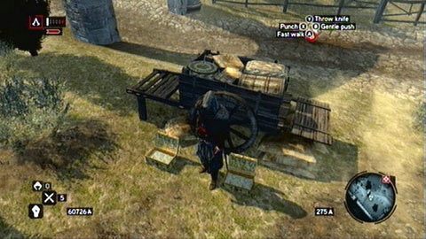 Obie skrzynie leżą obok wozu chronionego przez oddział straży - Constatntine District (12-24) | Skrzynie ze skarbami AC Revelations - Assassins Creed: Revelations - poradnik do gry