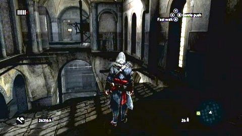 Dalej kieruj się w lewo, przeskakując między drewnianymi belkami i wykonując tzw - Hagia Sophias Secret (2) | Ishak Pashas Memoir Pages w AC Revelations - Assassins Creed: Revelations - poradnik do gry
