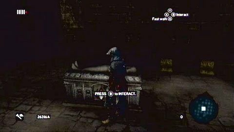 Na brzegu obok znajdziesz sarkofag - Hagia Sophias Secret (2) | Ishak Pashas Memoir Pages w AC Revelations - Assassins Creed: Revelations - poradnik do gry