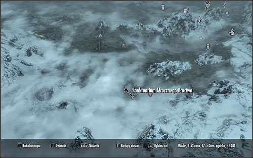 Użyj klucza w celu wyjścia z opuszczonej chaty, a następnie otwórz mapę świata - Prawdziwi przyjaciele... | Zadania Mrocznego Bractwa | Solucja Skyrim - Skyrim - poradnik, mapy, questy