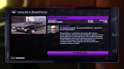 Mamy dostarczyć Bootleggera do dziupli naszego zleceniodawcy - Zlecenia z Książki Świętych | Zadania dodatkowe Saints Row The Third - Saints Row: The Third - poradnik do gry