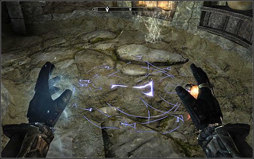 Wyjdź po schodach na górę i skieruj się do południowych drzwi - W podziemiach Saarthal (2) | Questy Akademii w Zimowej Twierdzy | Solucja Skyrim - Skyrim - poradnik, mapy, questy