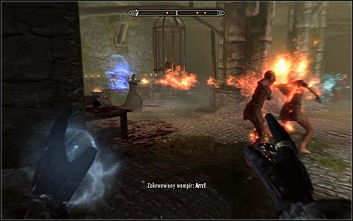 Dołącz do wampirów, które powinny przystąpić do walk z magami (powyższy screen) - Z nosem w księgach (1) | Questy Akademii w Zimowej Twierdzy | Solucja Skyrim - Skyrim - poradnik, mapy, questy