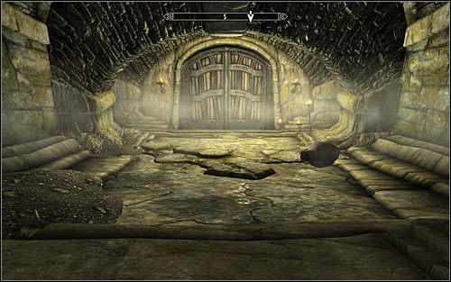 Po zakończonych walkach przejdź do zachodniego pomieszczenia i obejrzyj nową scenkę - Laska Magnusa (3) | Questy Akademii w Zimowej Twierdzy | Solucja Skyrim - Skyrim - poradnik, mapy, questy