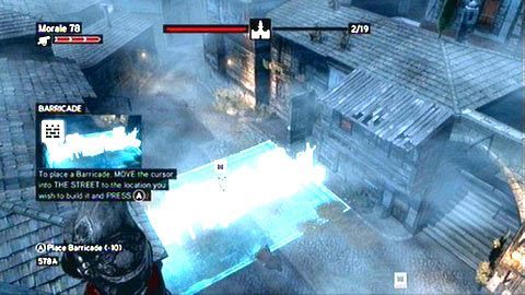 Gdy ostatni przeciwnik zginie, otrzymasz możliwość stawiania barykad - Sekwencja 2 - Rozstaje świata (6) | Opis przejścia Assassins Creed Revelations - Assassins Creed: Revelations PC - kompletny poradnik do gry