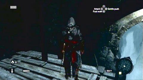 Idź po nim cały czas w prawo, a dotrzesz na drewniane rusztowanie - Sekwencja 4 - Bezlitosna wojna (4,5) | Opis przejścia - Assassins Creed: Revelations PC - kompletny poradnik do gry