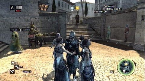Podczas marszu natkniesz się jeszcze na kilka podobnych par strażników - Sekwencja 5 - Dziedzic imperium (1,2) | Opis przejścia - Assassins Creed: Revelations PC - kompletny poradnik do gry