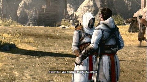 Gdy dotrzesz na miejsce, spotkasz się ze swoim synem, który wręczy ci nieskończoną ilość noży do rzucania - Sekwencja 5 - Dziedzic imperium (7) | Opis przejścia - Assassins Creed: Revelations PC - kompletny poradnik do gry