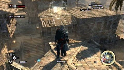 Biegnij od jednego punktu do drugiego, uważnie przyglądając się strzałkom - Misje rekrutów (1-3) | Zadania dodatkowe Assassins Creed Revelations - Assassins Creed: Revelations PC - kompletny poradnik do gry