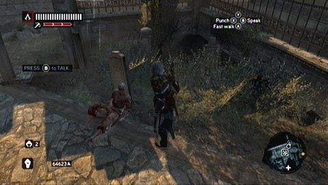 Po rozmowie z mężczyzną udaj się do zaznaczonej na mapie strefy - Misje rekrutów (1-3) | Zadania dodatkowe Assassins Creed Revelations - Assassins Creed: Revelations PC - kompletny poradnik do gry