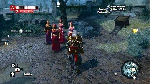 Podczas śledzenia kupca, wynajmij stojące niedaleko Cyganki i idź razem z nimi - Misje mistrzów (8-10) | Zadania dodatkowe Assassins Creed Revelations - Assassins Creed: Revelations PC - kompletny poradnik do gry