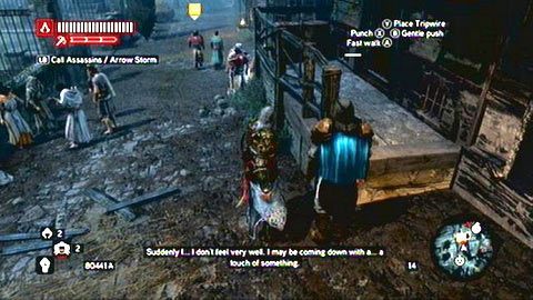 Po tym jak mężczyzna spotka się z Templariuszem, musisz zabić strażnika stojącego z prawej - Misje mistrzów (8-10) | Zadania dodatkowe Assassins Creed Revelations - Assassins Creed: Revelations PC - kompletny poradnik do gry