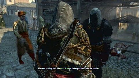 Po krótkiej animacji pobiegnij za złodziejem i podziwiaj jak zabija go rekrut - Misje mistrzów (8-10) | Zadania dodatkowe Assassins Creed Revelations - Assassins Creed: Revelations PC - kompletny poradnik do gry
