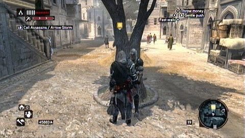 Gdy rekrut schowa się za drzewem, przygotuj się na atak dwóch mężczyzn - Misje mistrzów (11,12) | Zadania dodatkowe Assassins Creed Revelations - Assassins Creed: Revelations PC - kompletny poradnik do gry