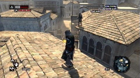 Po krótkim starciu, wdrap się na budynek z lewej i cały czas podążaj za swym uczniem - Misje mistrzów (11,12) | Zadania dodatkowe Assassins Creed Revelations - Assassins Creed: Revelations PC - kompletny poradnik do gry