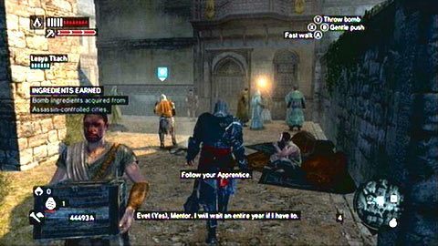 Po rozmowie ze swym uczniem, podążaj za nim, aż zobaczysz kobietę, którą musisz zabić - Misje mistrzów (11,12) | Zadania dodatkowe Assassins Creed Revelations - Assassins Creed: Revelations PC - kompletny poradnik do gry