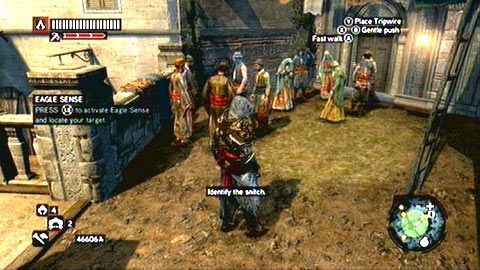 Gdy teren będzie wolny, użyj Zmysłu Orła, a następnie zlokalizuj swój cel (z dużej odległości - Misje frakcji | Zadania dodatkowe Assassins Creed Revelations - Assassins Creed: Revelations PC - kompletny poradnik do gry