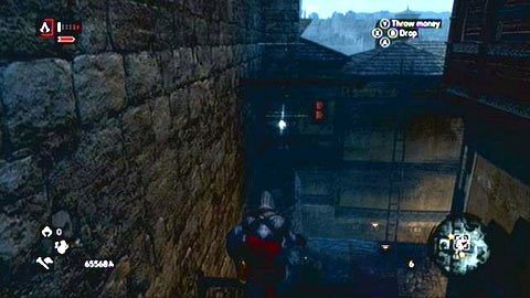 Unosi nad drewnianą belką sterczącą z muru - Dzielnica imperialna (01-10) | Fragmenty Danych Animusa - Assassins Creed: Revelations PC - kompletny poradnik do gry