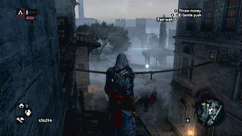 Fragment ukryto na linie wiszącej nad ulicą - Dzielnica imperialna (11-22) | Fragmenty Danych Animusa - Assassins Creed: Revelations PC - kompletny poradnik do gry