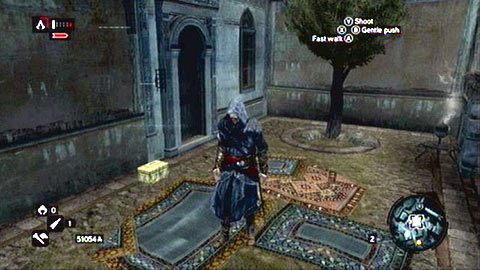 Skrzynkę pozostawiono na ziemi niedaleko pojedynczego drzewa - Dzielnica Galata | Skrzynie ze skarbami Assassins Creed Revelations - Assassins Creed: Revelations PC - kompletny poradnik do gry