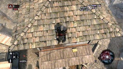 Umieszczono go na drewnianym daszku przymocowanym do ściany budynku - Dzielnica Bayazyda (01-15) | Skrzynie ze skarbami Assassins Creed Revelations - Assassins Creed: Revelations PC - kompletny poradnik do gry