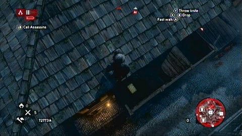 Umieszczono go na drewniany balkonie, tuż przy dachu - Dzielnica Bayazyda (16-30) | Skrzynie ze skarbami Assassins Creed Revelations - Assassins Creed: Revelations PC - kompletny poradnik do gry