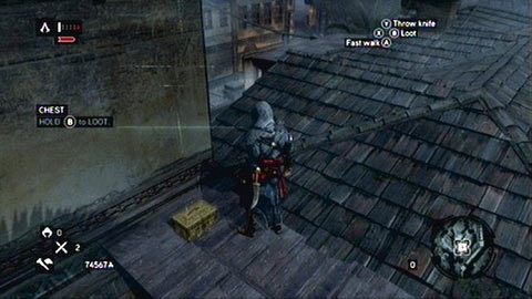 Skarb znajdziesz na drewnianym daszku - Dzielnica Bayazyda (16-30) | Skrzynie ze skarbami Assassins Creed Revelations - Assassins Creed: Revelations PC - kompletny poradnik do gry