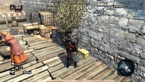 Skrzynka znajduje się na pomoście zbudowanym przy murze - Dzielnica Bayazyda (16-30) | Skrzynie ze skarbami Assassins Creed Revelations - Assassins Creed: Revelations PC - kompletny poradnik do gry