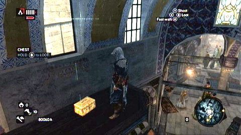 Skarb umieszczono na półce pod oknem wewnątrz bazaru - Dzielnica Imperialna (01-13) | Skrzynie ze skarbami Assassins Creed Revelations - Assassins Creed: Revelations PC - kompletny poradnik do gry