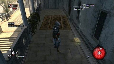Leży na balkonie w zachodniej części pałacu - Dzielnica Imperialna (14-28) | Skrzynie ze skarbami Assassins Creed Revelations - Assassins Creed: Revelations PC - kompletny poradnik do gry