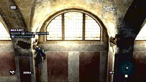 Dalej przeskocz w prawo, a następnie na drugą stronę korytarza (RT+A - nie używaj analoga podczas skoku - Tajemnica Hagia Sofia (1) | Karty wspomnień Ishaka Paszy - Assassins Creed: Revelations PC - kompletny poradnik do gry