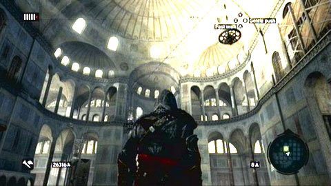 Zeskocz tam na dół i udaj się do głównej nawy - Tajemnica Hagia Sofia (1) | Karty wspomnień Ishaka Paszy - Assassins Creed: Revelations PC - kompletny poradnik do gry