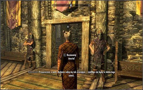 Idź za Anuriel i zgodnie z przekazaną wskazówką staraj się pozostawać blisko niej (powyższy screen) - Istotna danina | Questy Legionu Cesarskiego | Solucja Skyrim - Skyrim - poradnik, mapy, questy