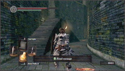 W wieży znajduje się skrót do wcześniejszej lokacji, a konkretniej akweduktu, więc warto do niej zajrzeć - Depths (1) | Opis przejścia Dark Souls - Dark Souls - poradnik do gry