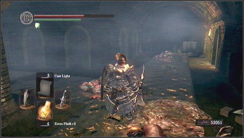 Idąc w lewo musimy przygotować się na wiele walk z bazyliszkami - Depths (3) | Opis przejścia Dark Souls - Dark Souls - poradnik do gry