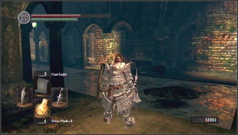 Po zabiciu przeciwników szukamy małego przejścia ze schodami w górę - Depths (3) | Opis przejścia Dark Souls - Dark Souls - poradnik do gry
