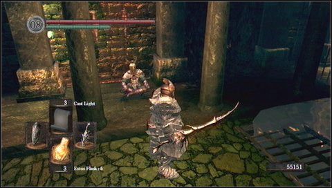 Droga do bossa Gaping Dragon prowadzi bocznym, ciemnym przejściem - Depths (3) | Opis przejścia Dark Souls - Dark Souls - poradnik do gry