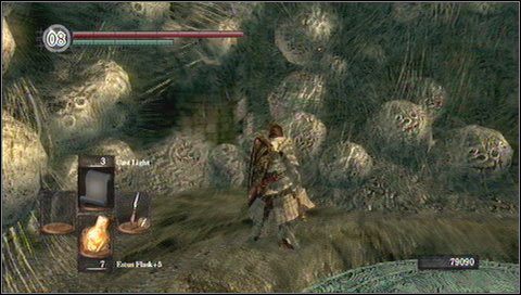 Ruszamy tajnym przejściem - drogę blokuje istota z jajami na grzbiecie - Blighttown - Quelaags Domain | Opis przejścia Dark Souls - Dark Souls - poradnik do gry