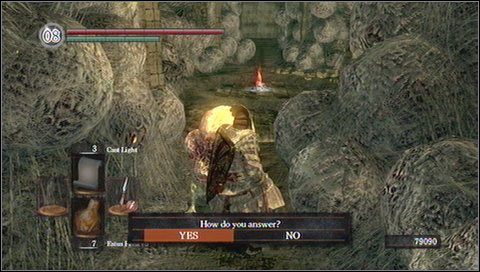 Tutaj możemy skorzystać z ogniska i porozmawiać z Quelaags Sister, szefową Chaos Servant Covenant - Blighttown - Quelaags Domain | Opis przejścia Dark Souls - Dark Souls - poradnik do gry