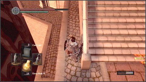W tylnej części wieży jest skrzynia z Demon Titanite - Anor Londo (1) | Opis przejścia Dark Souls - Dark Souls - poradnik do gry