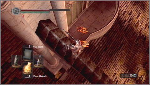 W środku katedry walczymy z dwoma białymi ninjami (jeden zeskoczy z góry) - Anor Londo (2) | Opis przejścia Dark Souls - Dark Souls - poradnik do gry