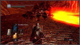 Najpierw czyścimy lewą stronę lokacji - zwabiamy pojedyncze minitaurusy z łuku - Demon Ruins (1) | Opis przejścia Dark Souls - Dark Souls - poradnik do gry