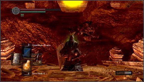 Na dole zaatakuje nas Taurus - stosujemy podobną taktykę jak poprzednio - Demon Ruins (2) | Opis przejścia Dark Souls - Dark Souls - poradnik do gry