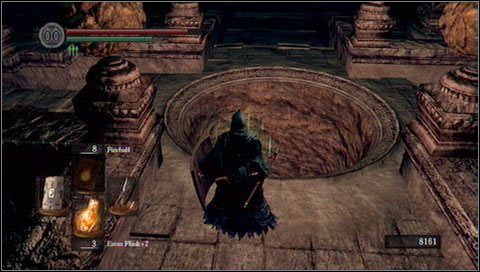 Żeby aktywować skrót, wystarczy stanąć na okrągłej windzie - Demon Ruins (2) | Opis przejścia Dark Souls - Dark Souls - poradnik do gry