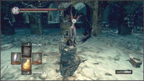 Gdy oczyścimy teren, zabieramy przedmiot - Dark Ember - trzymany przez skamieniałą postać - Bonus- Painted World of Ariamis (3) | Opis przejścia Dark Souls - Dark Souls - poradnik do gry