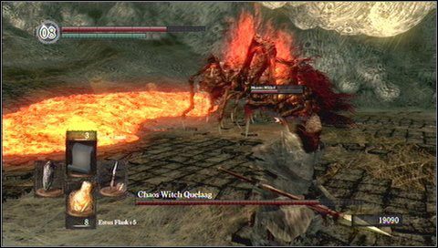 6) Kombinacja ciosów mieczem - potrójny atak - Chaos Witch Quelaag | Jak zabić bossa w Dark Souls - Dark Souls - poradnik do gry