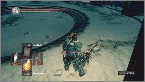 Po zadaniu kilku ciosów jest szansa na to, że Priscilla znowu stanie się widzialna - to oczywiście ułatwi dalsze zadanie - Crossbreed Priscilla | Jak zabić bossa w Dark Souls - Dark Souls - poradnik do gry