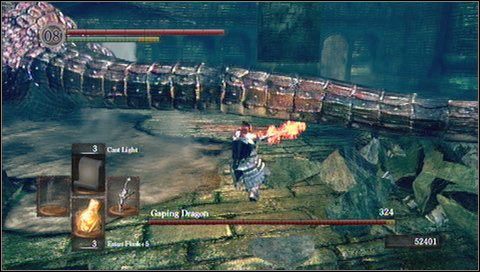 2) Nie myśl o tarczy - blokowanie ciosów smoka nie ma sensu - Gaping Dragon | Jak zabić bossa w Dark Souls - Dark Souls - poradnik do gry