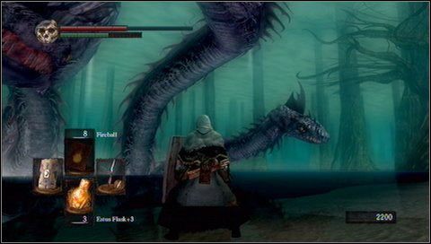 W grze spotykamy tego wroga dwukrotnie - w Darkroot Basin oraz w The Ash Lake - Hydra | Jak zabić bossa w Dark Souls - Dark Souls - poradnik do gry